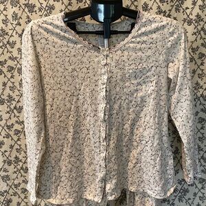 Vintage ARIA FLOWERS 2 PIECES Long sleeve top and capri bottoms